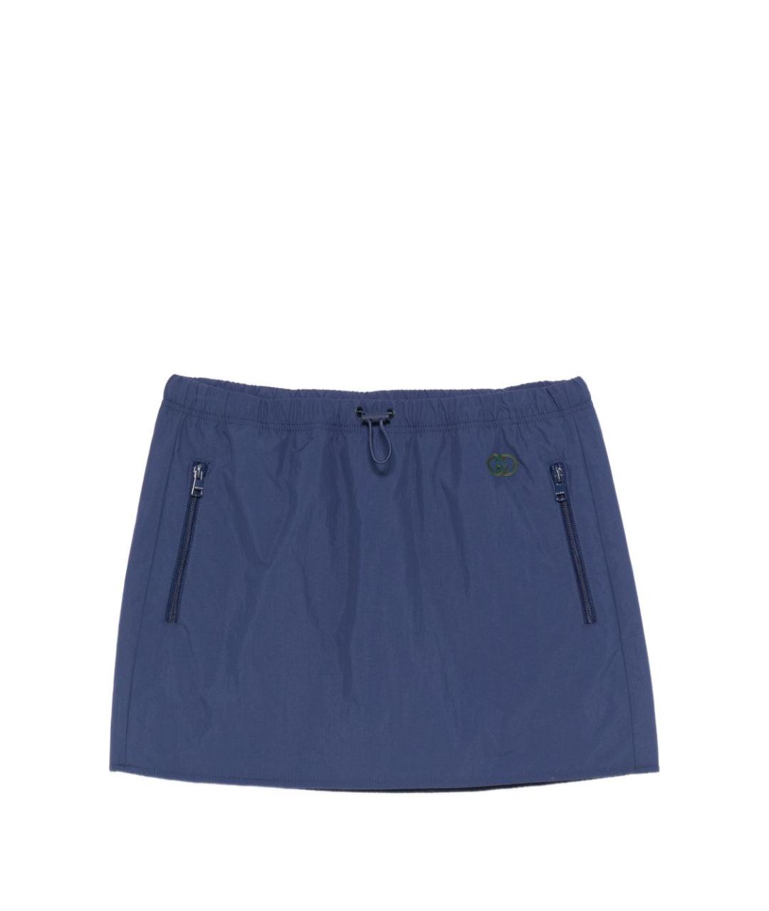GUCCI Синяя юбка мини, фото 1