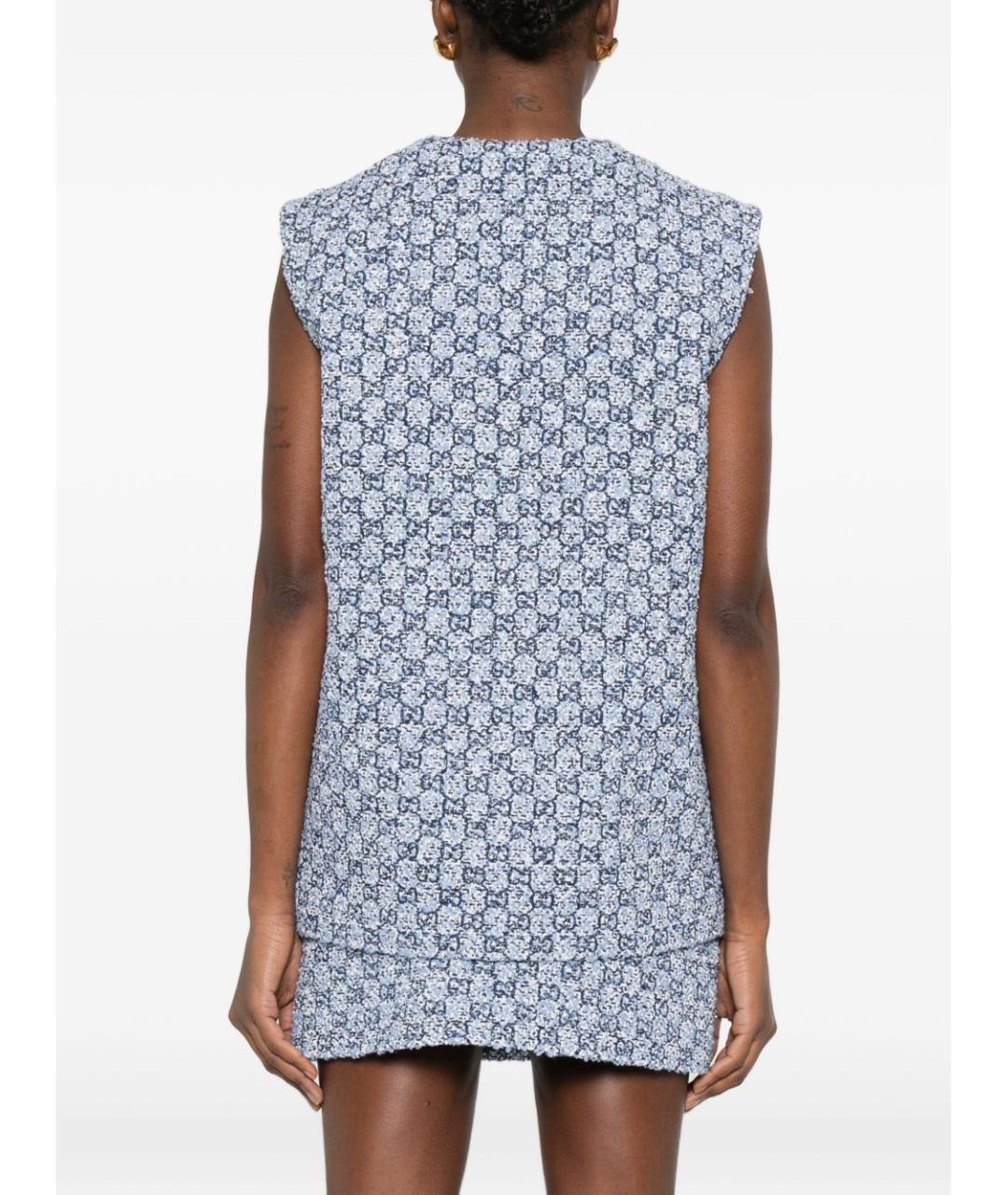 GUCCI Голубой хлопковый жилет, фото 2