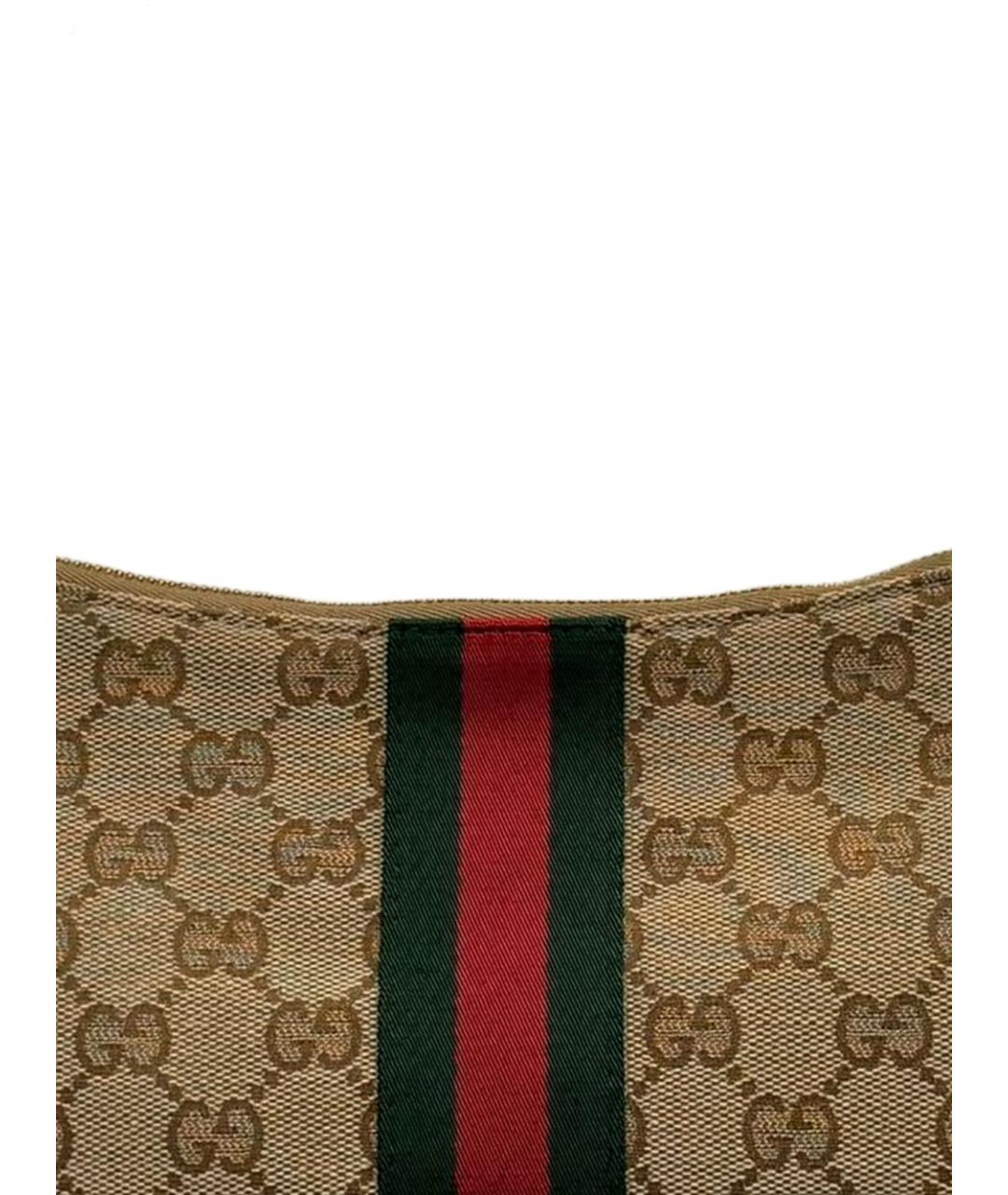 GUCCI Бежевая тканевая сумка на плечо, фото 2
