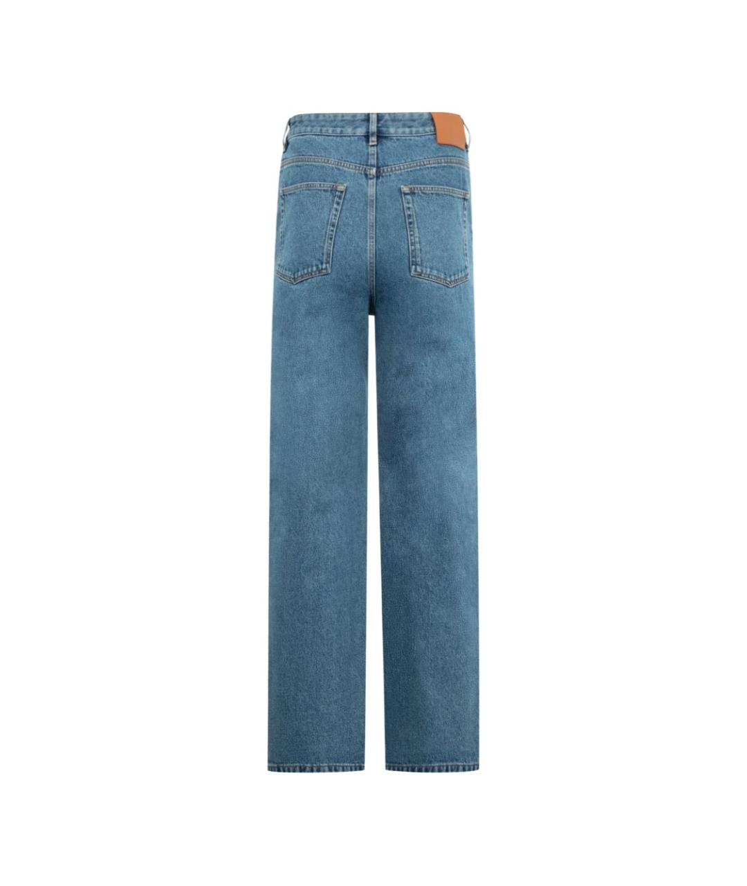 LOEWE Синие хлопковые прямые джинсы, фото 2