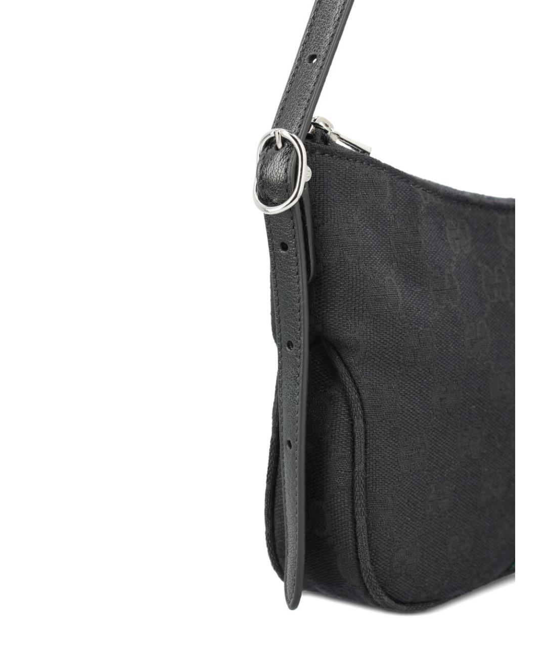 GUCCI Черная тканевая сумка на плечо, фото 4