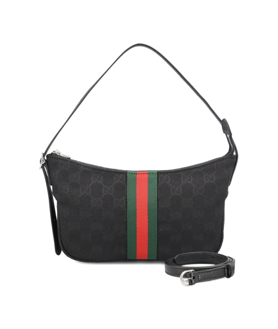 GUCCI Черная тканевая сумка на плечо, фото 1