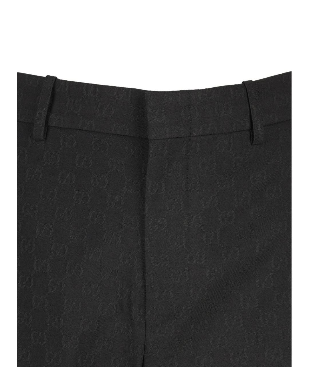 GUCCI Черные полиэстеровые повседневные брюки, фото 4