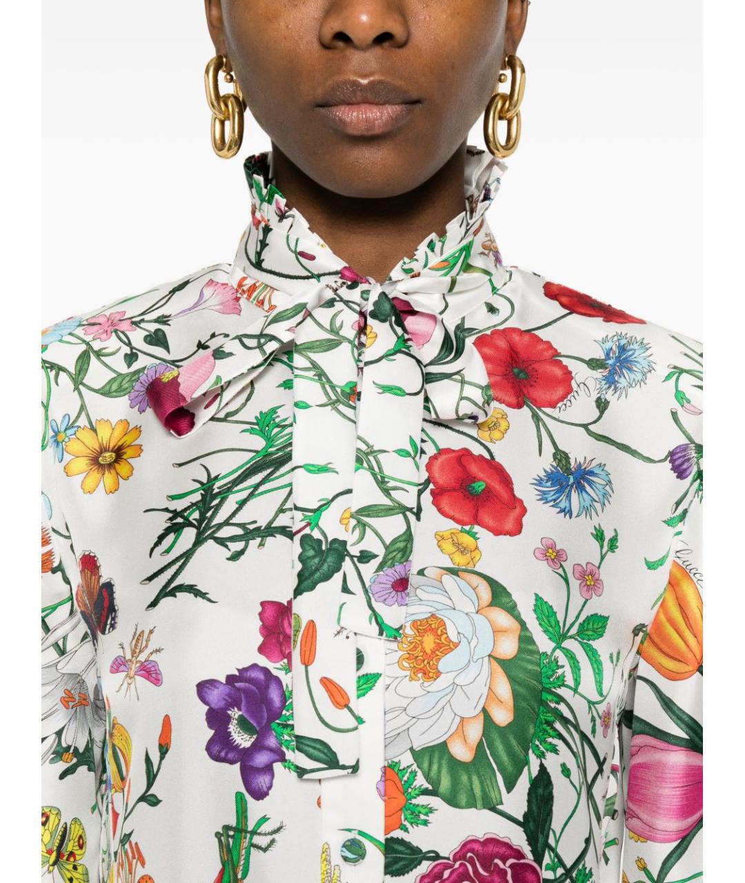 GUCCI Мульти шелковое коктейльное платье, фото 4