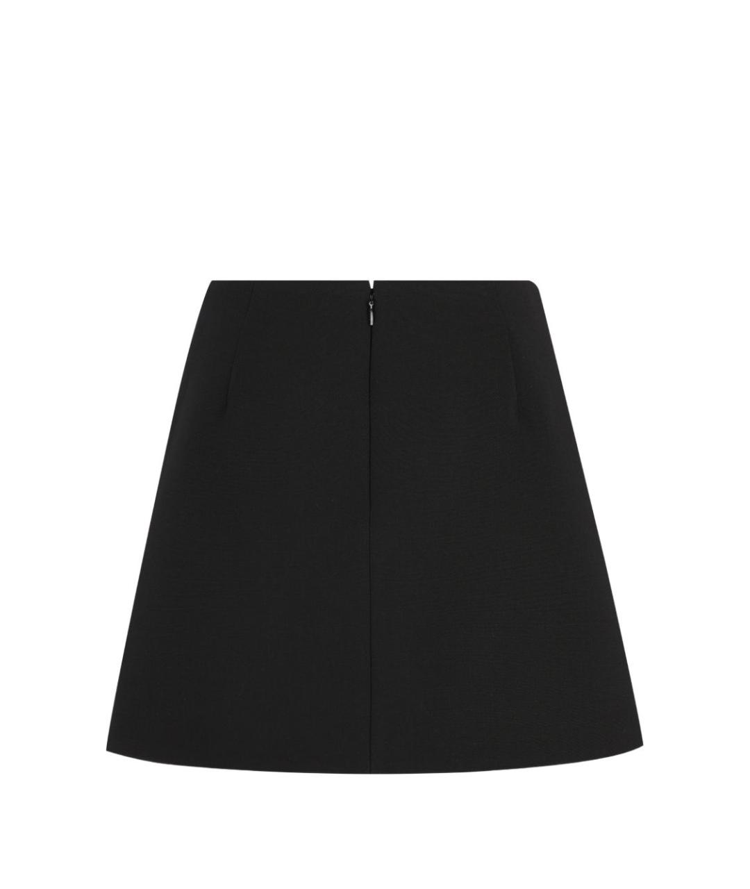 GUCCI Черная шерстяная юбка мини, фото 2