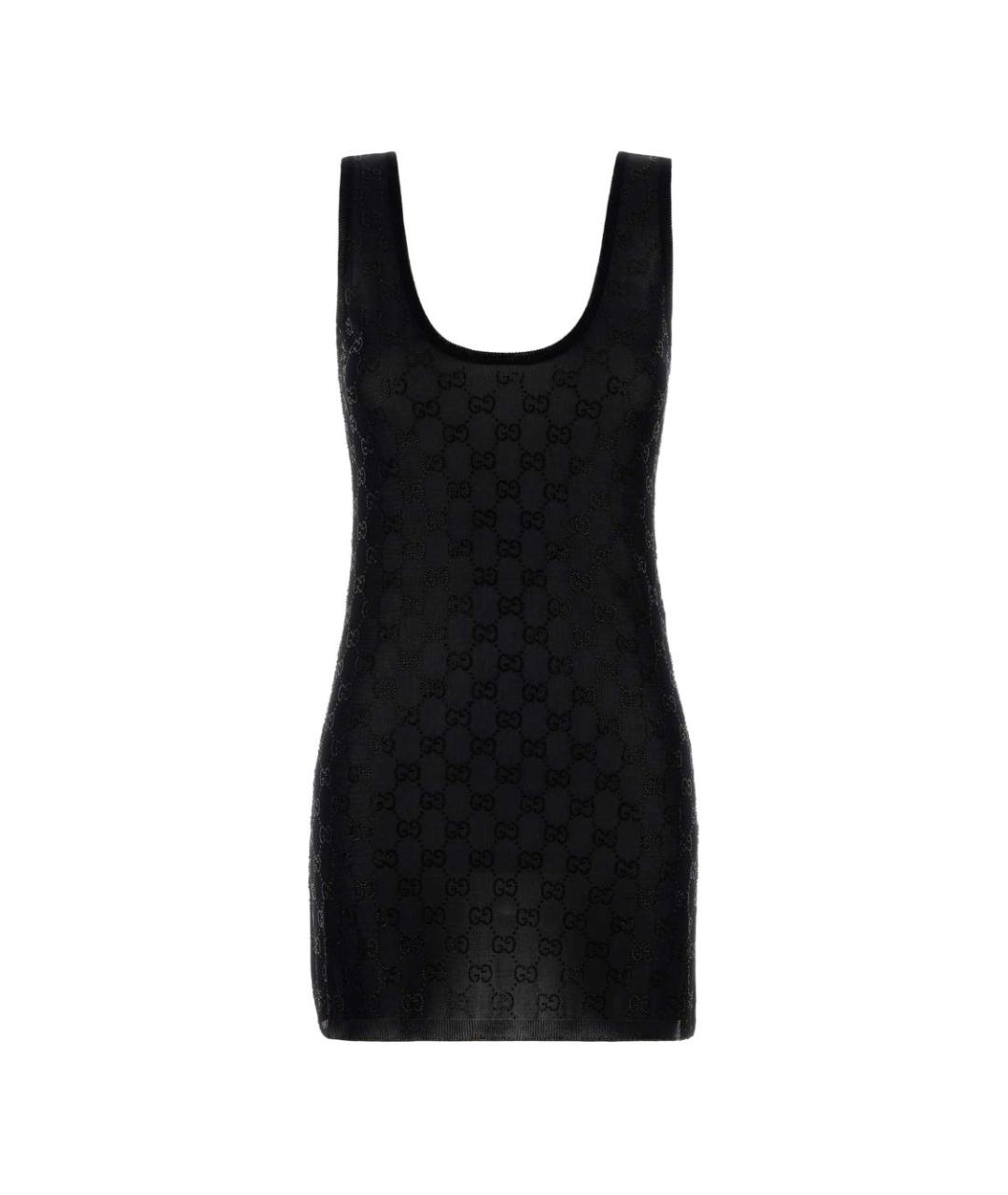 GUCCI Черное вискозное коктейльное платье, фото 3