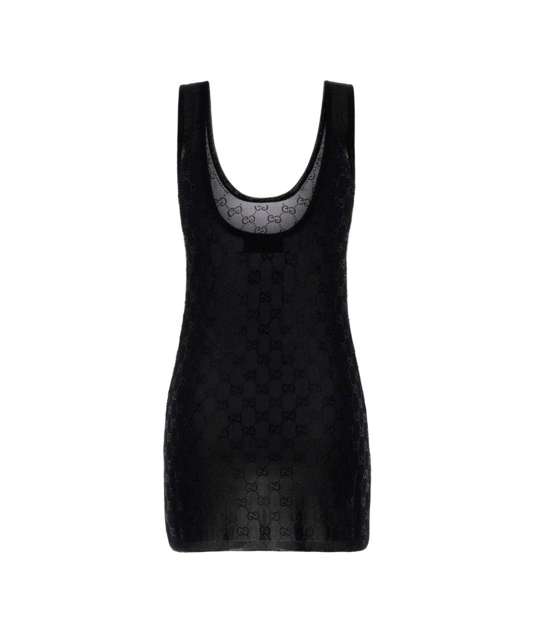 GUCCI Черное вискозное коктейльное платье, фото 2