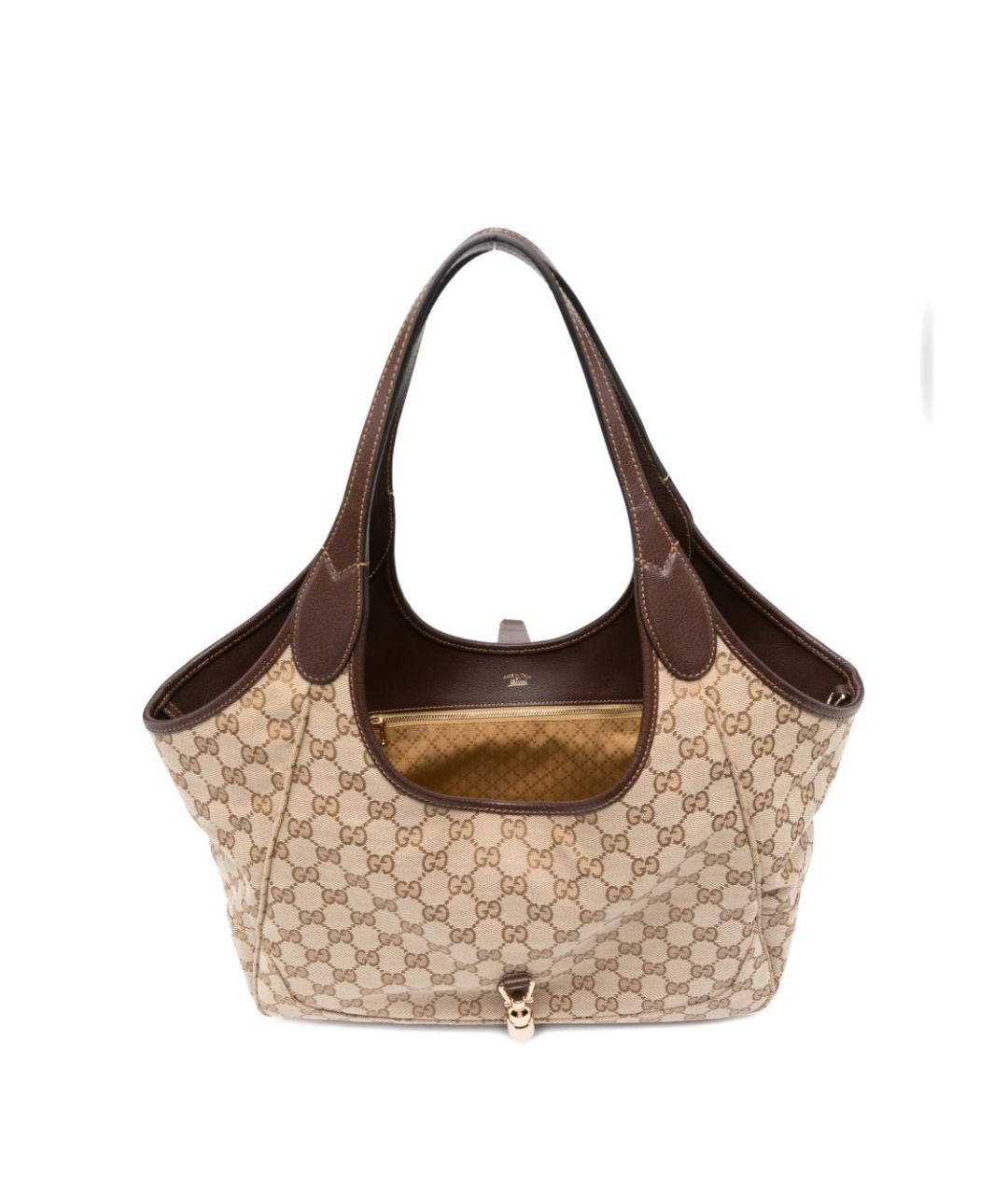 GUCCI Бежевая тканевая сумка тоут, фото 3