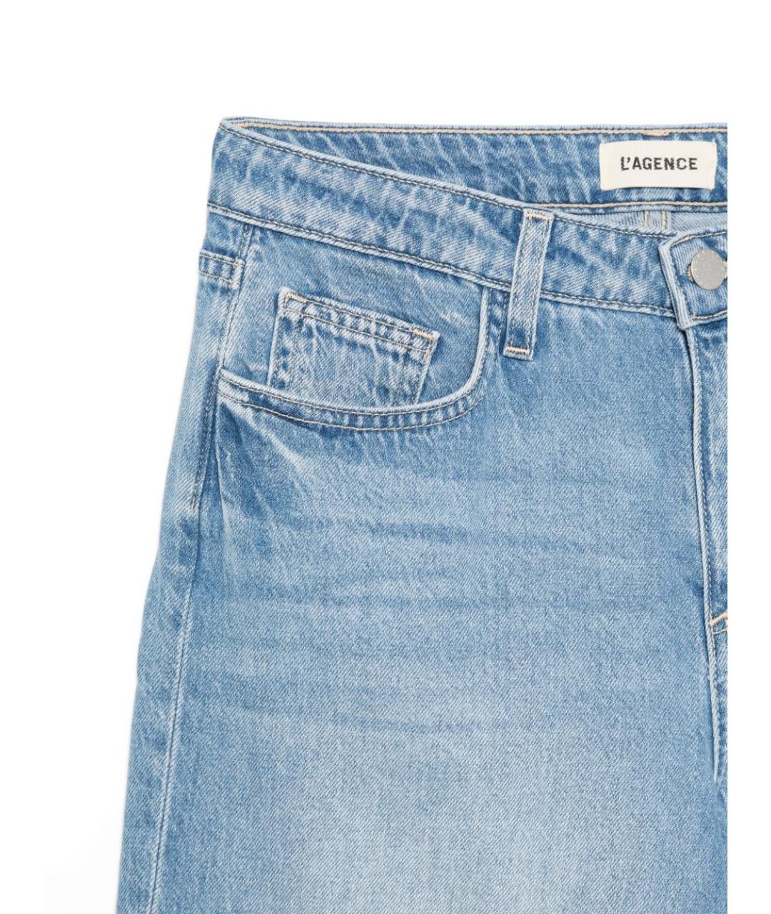 L'AGENCE Синие прямые джинсы, фото 3