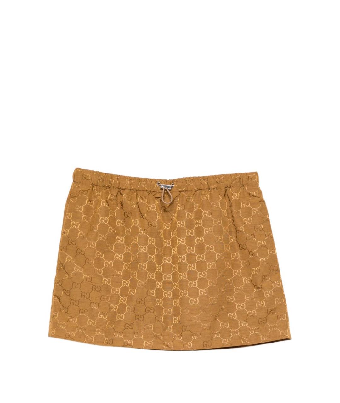 GUCCI Коричневая юбка мини, фото 1