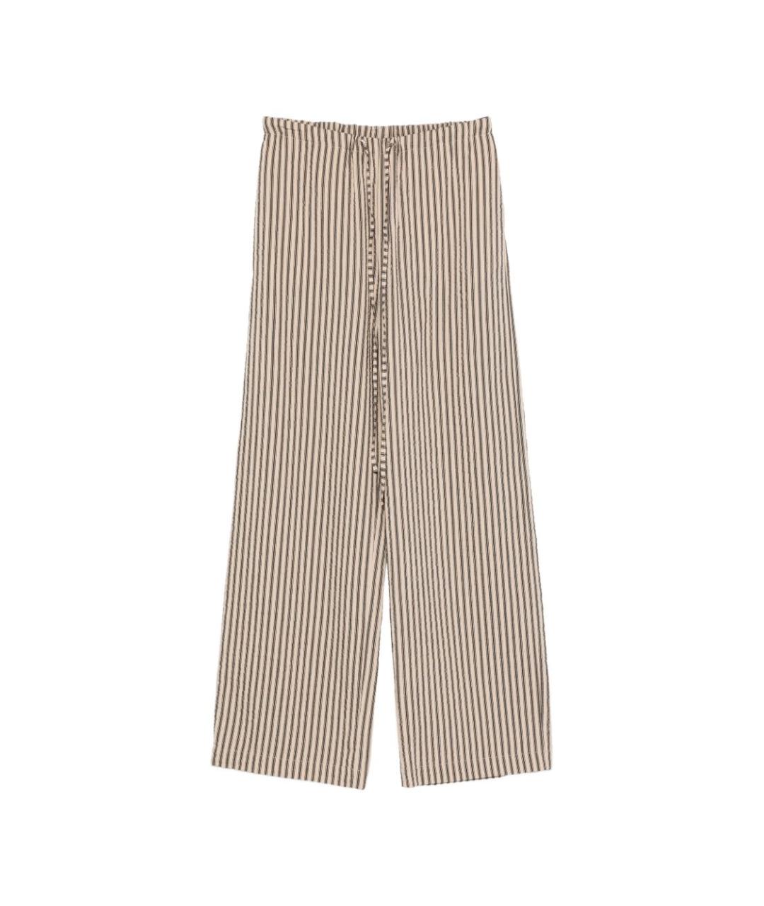 ALYSI Бежевые вискозные прямые брюки, фото 1