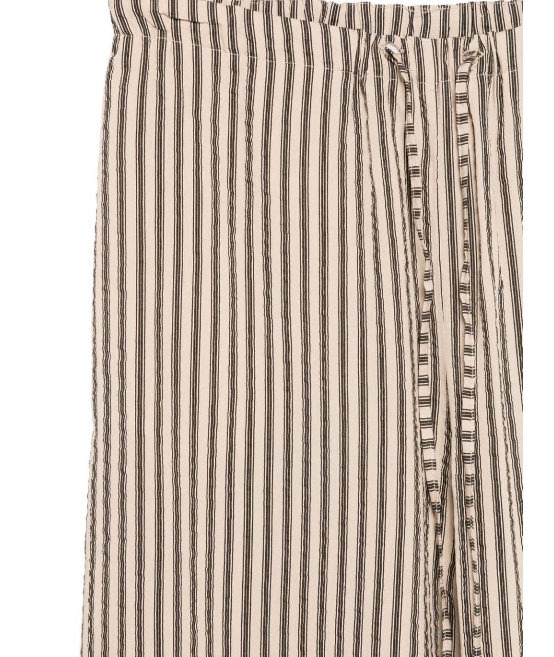 ALYSI Бежевые вискозные прямые брюки, фото 2