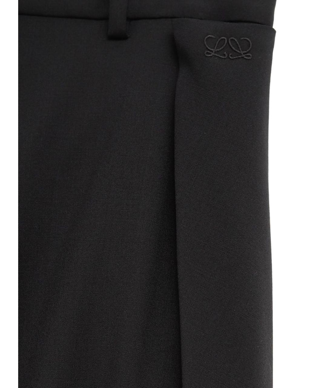 LOEWE Черные прямые брюки, фото 3