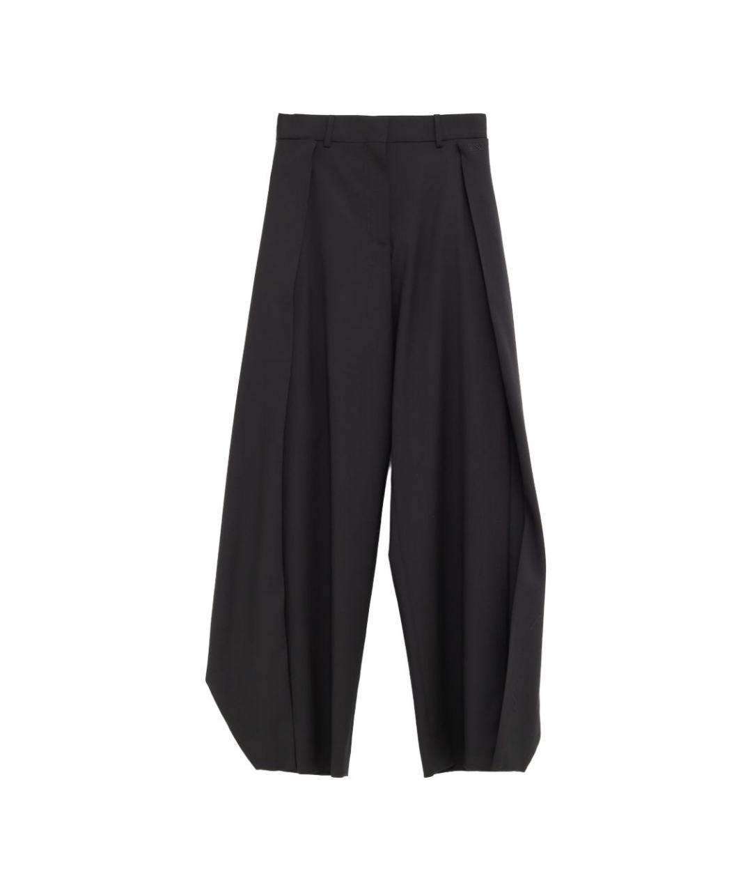 LOEWE Черные прямые брюки, фото 1