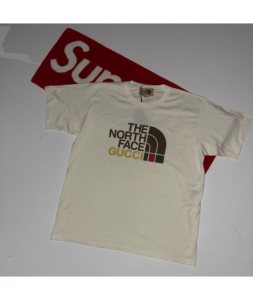 GUCCI Бежевая хлопковая футболка, фото 2