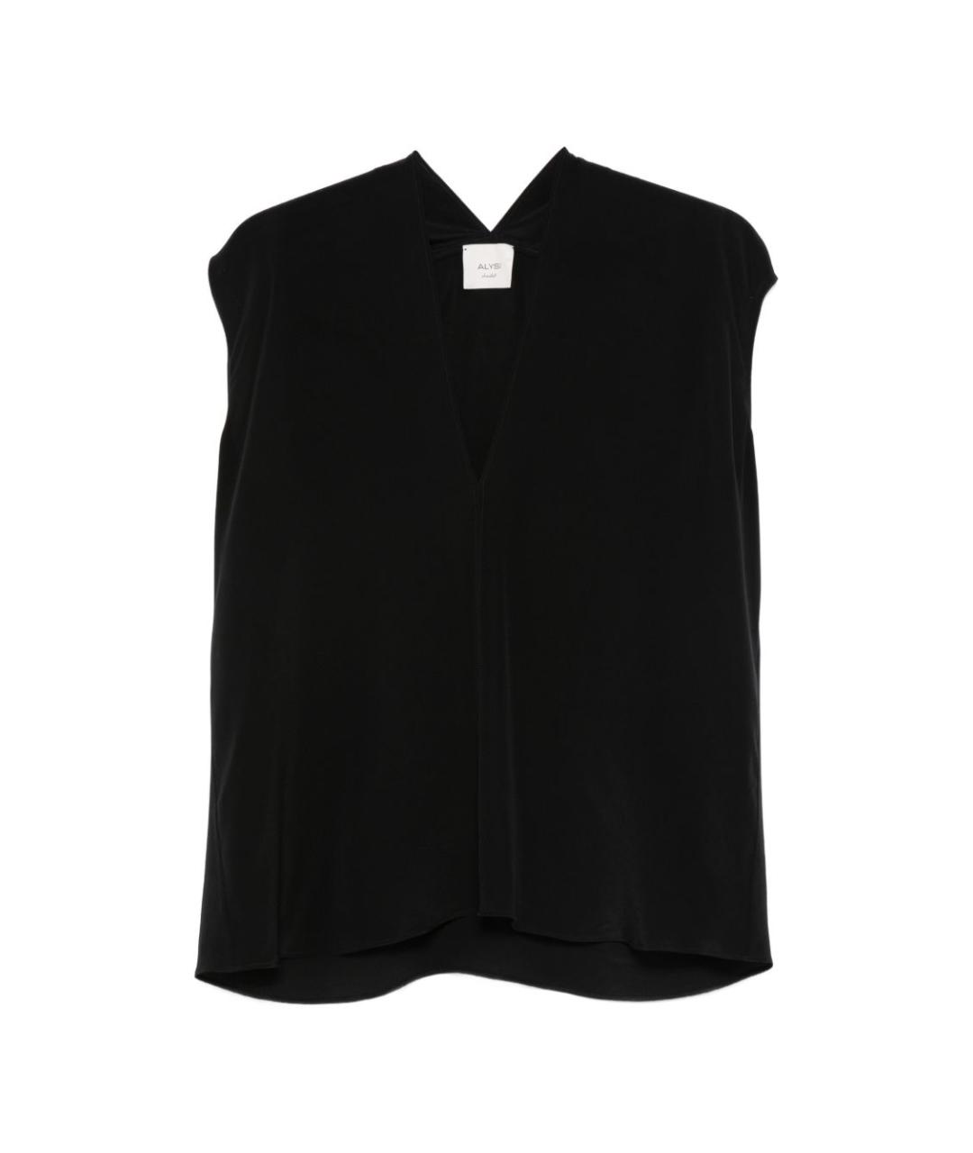ALYSI Черная шелковая майка, фото 1