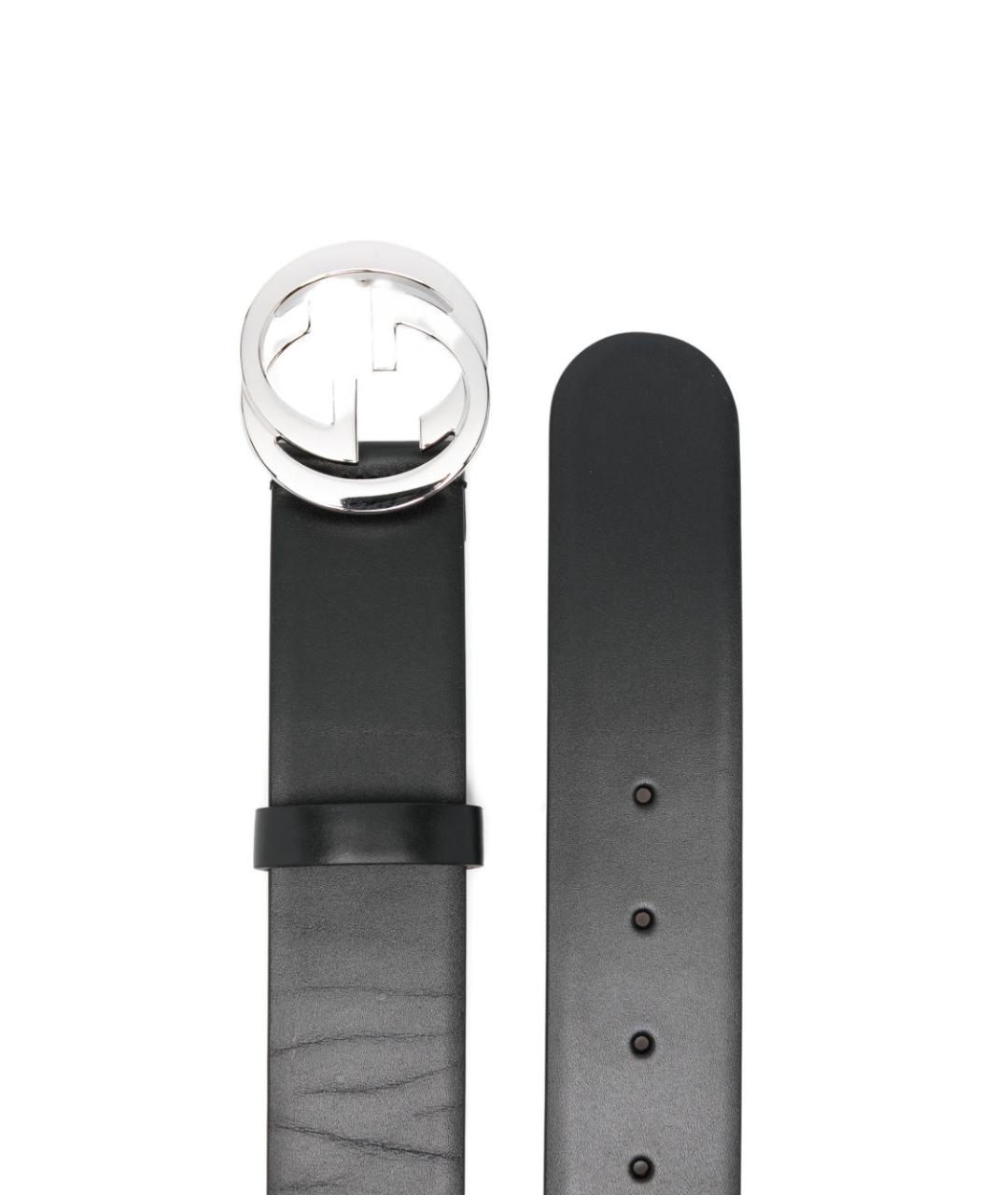 GUCCI Черный кожаный ремень, фото 3