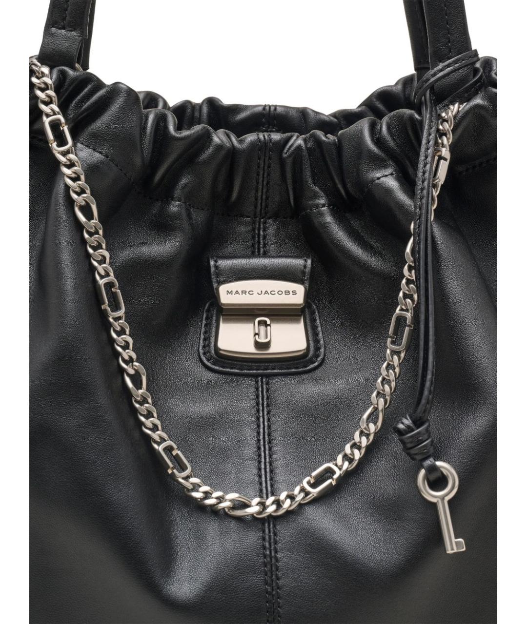 MARC JACOBS Черная кожаная сумка тоут, фото 3