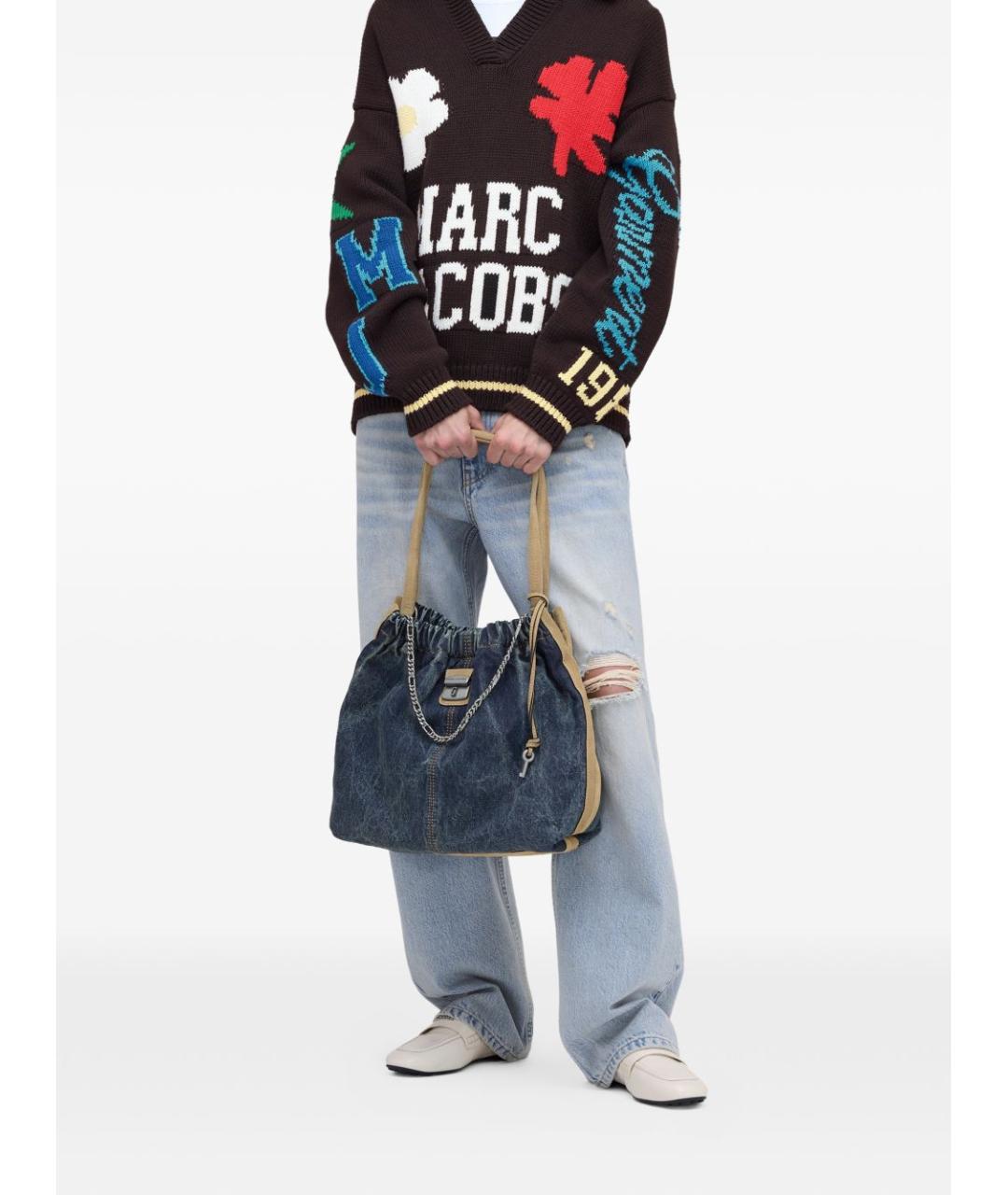 MARC JACOBS Синяя деним сумка тоут, фото 4