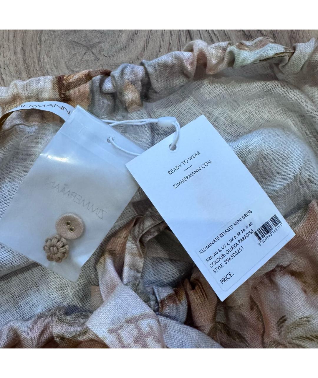 ZIMMERMANN Мульти льняное повседневное платье, фото 4