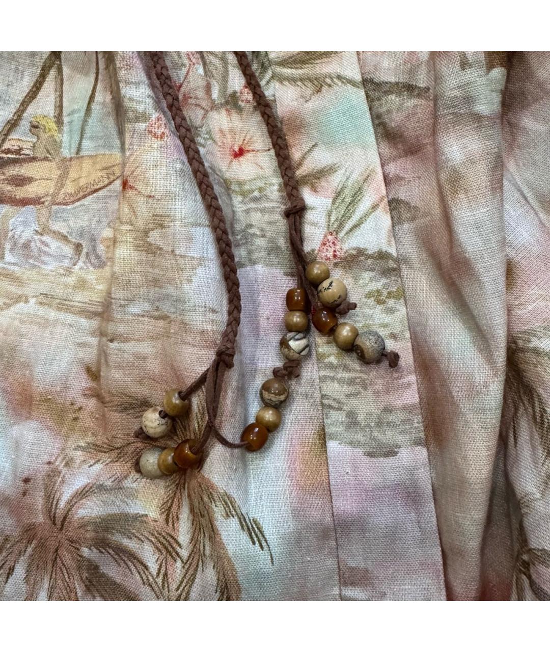 ZIMMERMANN Мульти льняное повседневное платье, фото 6