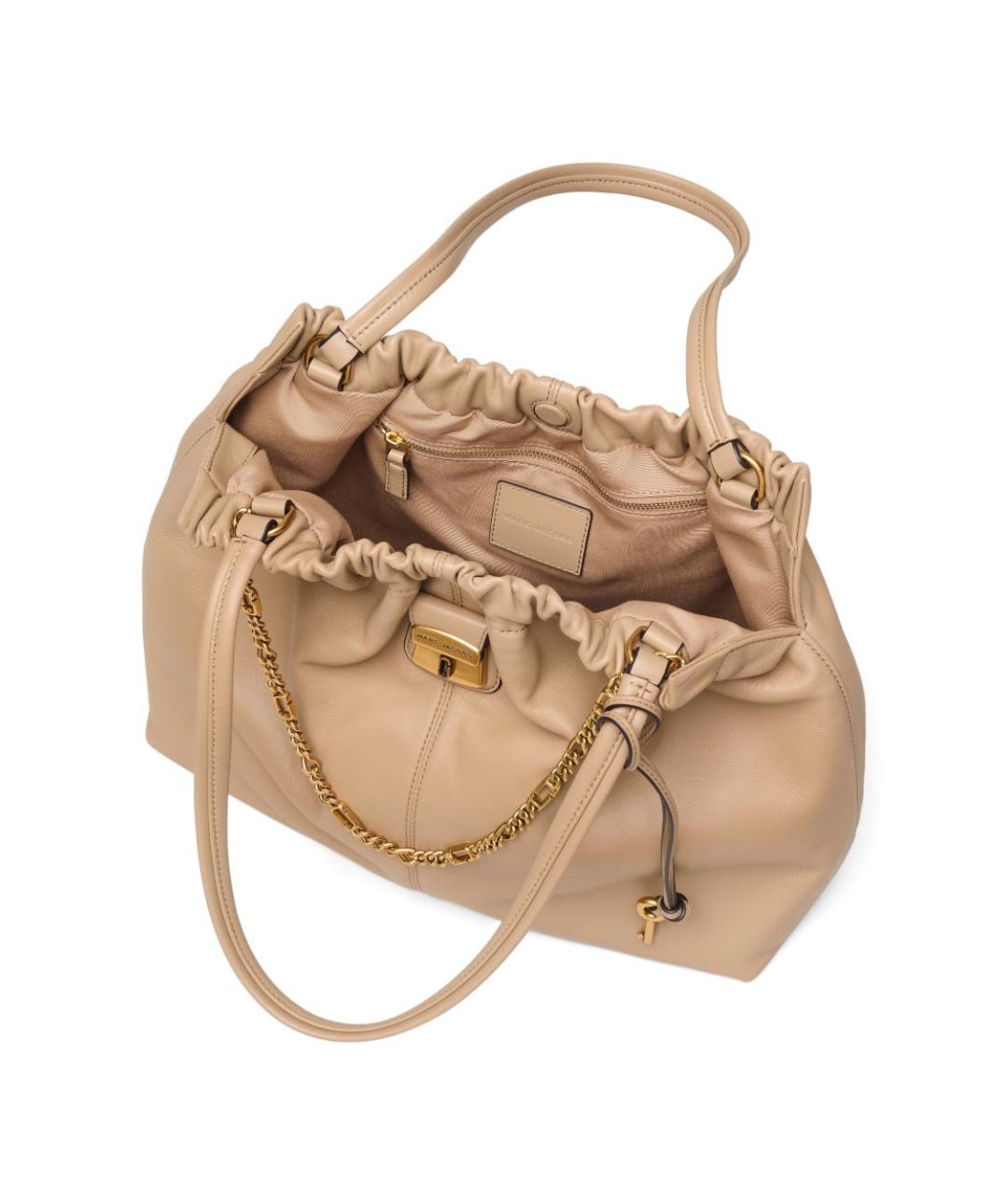 MARC JACOBS Бежевая кожаная сумка тоут, фото 6