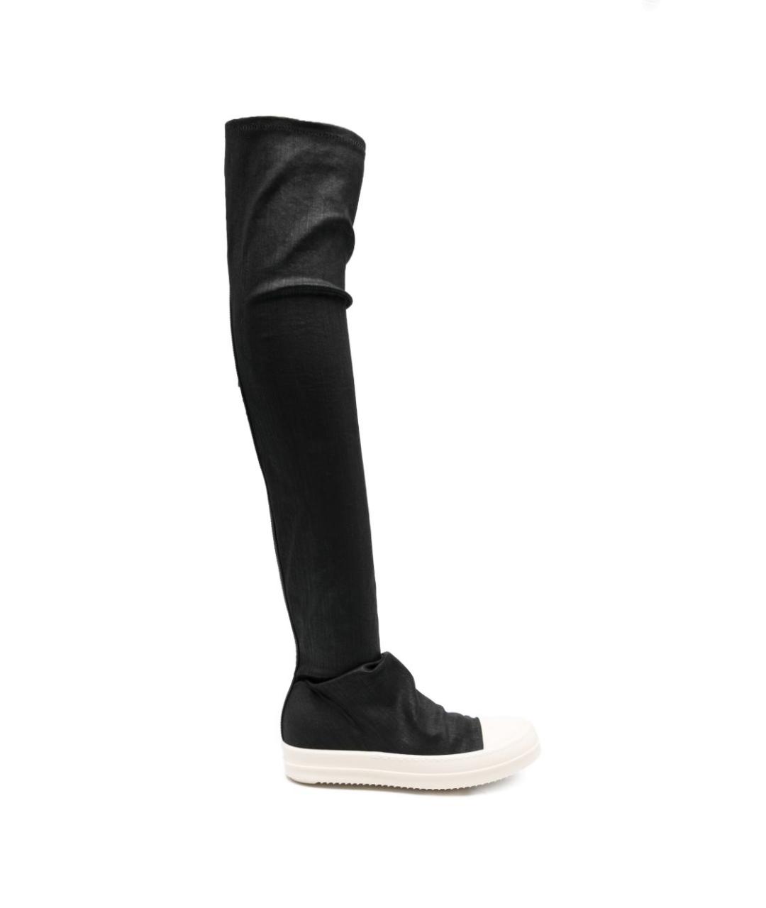 RICK OWENS DRKSHDW Черные текстильные сапоги, фото 1