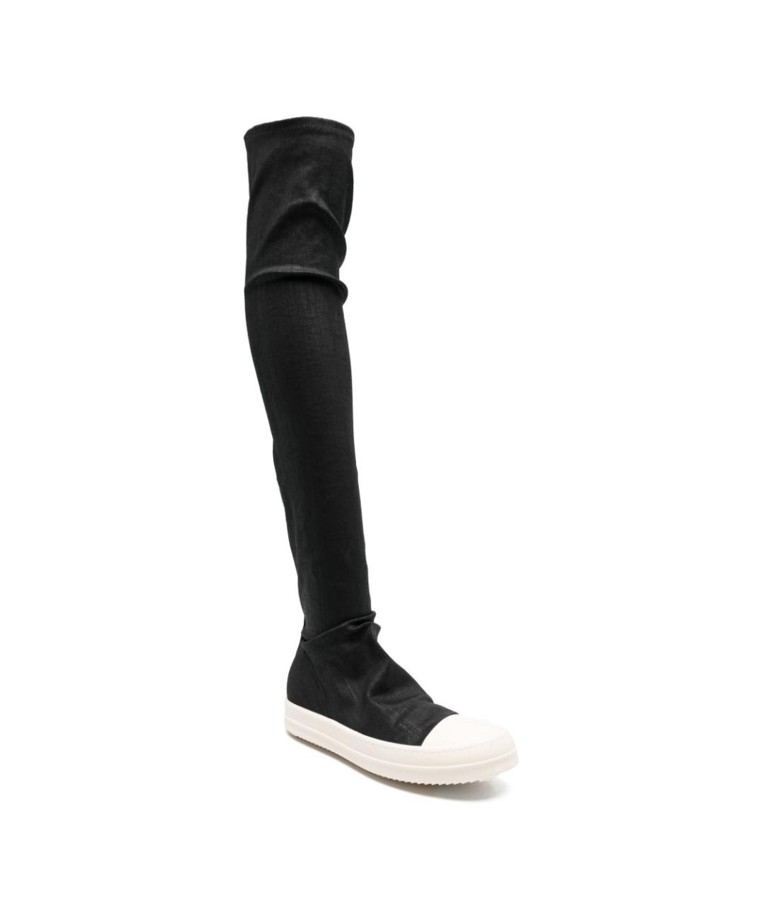 RICK OWENS DRKSHDW Черные текстильные сапоги, фото 3
