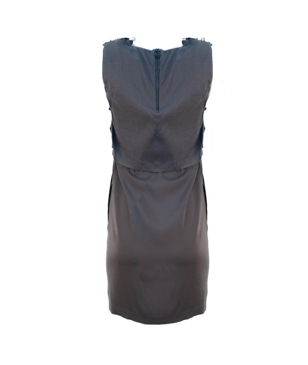 BRUNELLO CUCINELLI Коричневое шелковое повседневное платье, фото 2