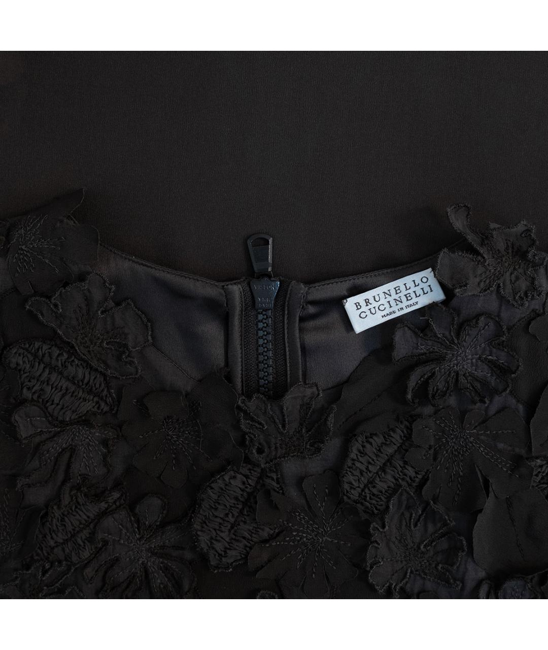 BRUNELLO CUCINELLI Коричневое шелковое повседневное платье, фото 3