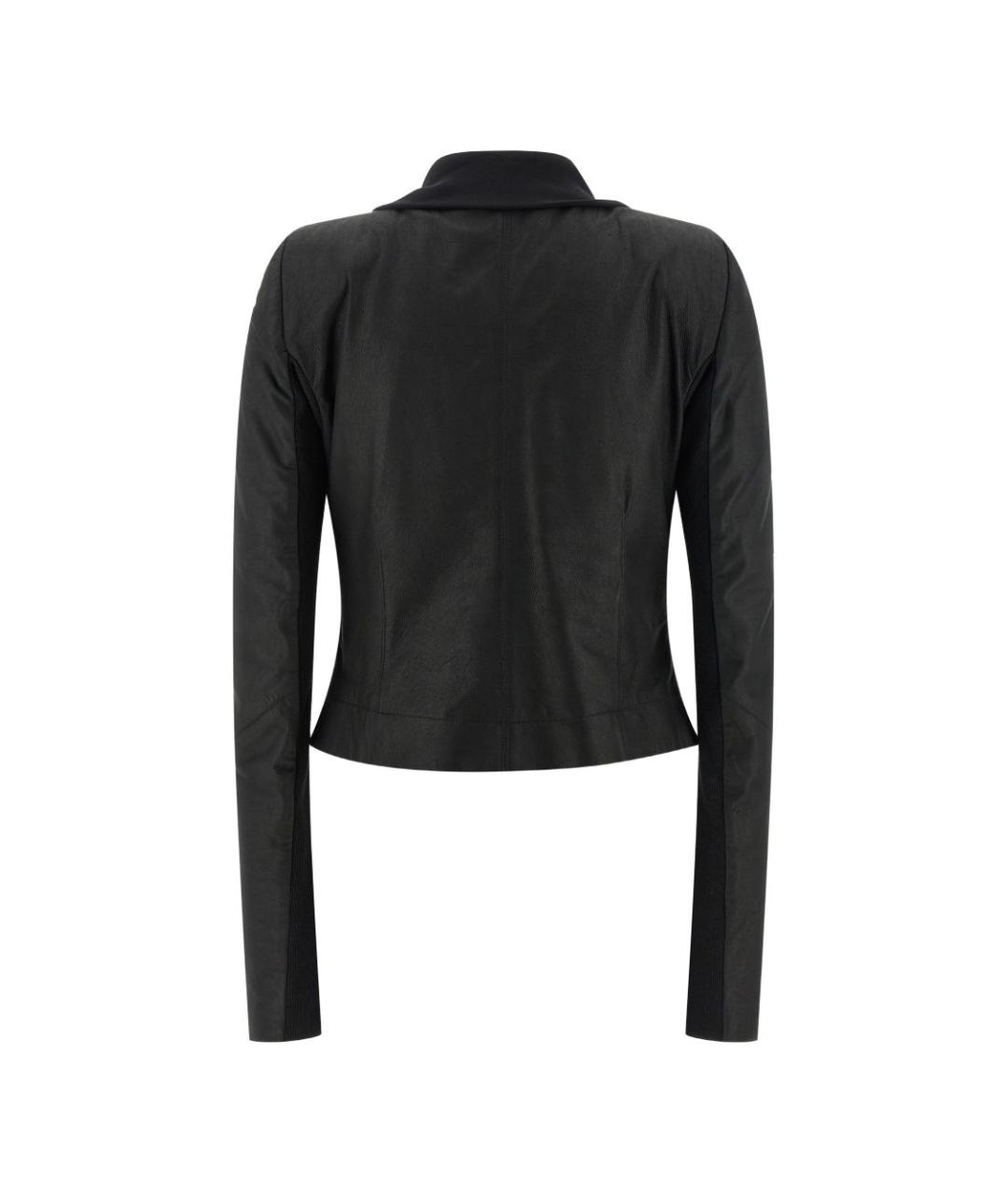 RICK OWENS Черная кожаная куртка, фото 3