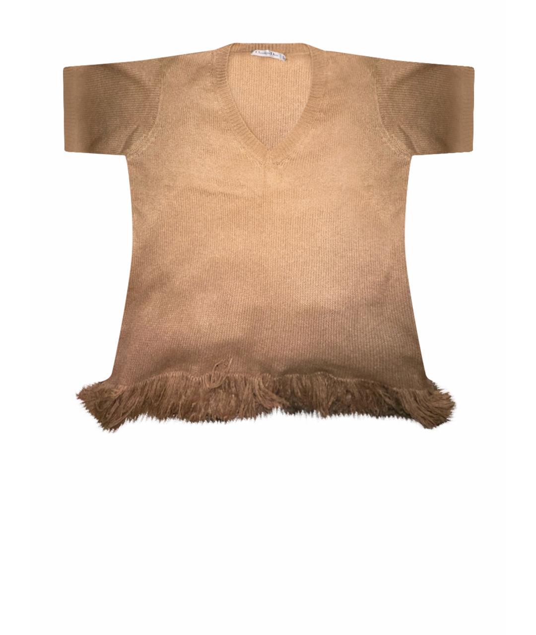 CHRISTIAN DIOR Коричневый кашемировый джемпер / свитер, фото 1