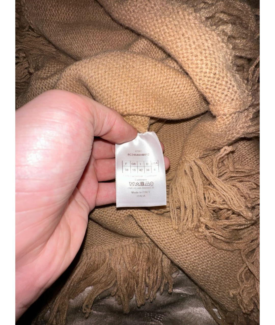 CHRISTIAN DIOR Коричневый кашемировый джемпер / свитер, фото 4
