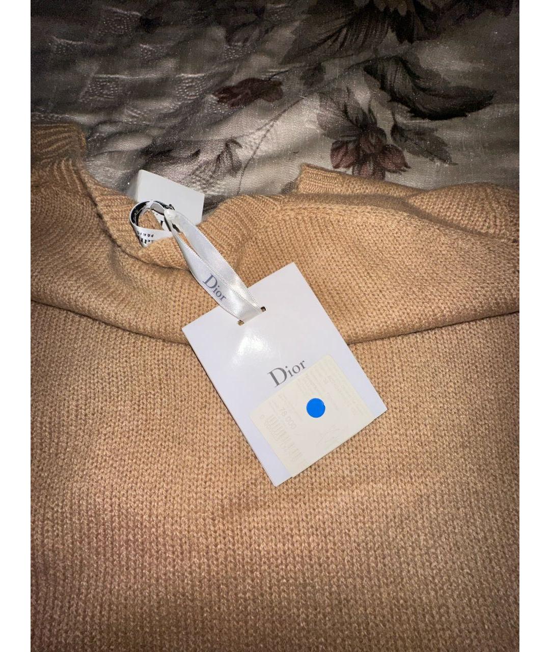 CHRISTIAN DIOR Коричневый кашемировый джемпер / свитер, фото 3