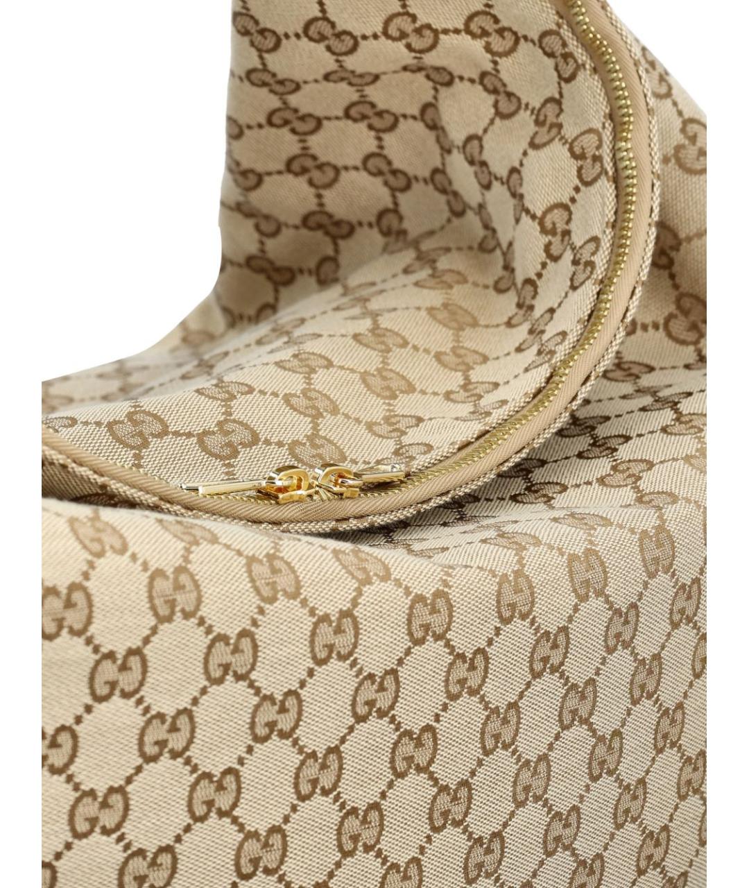 GUCCI Бежевая тканевая сумка на плечо, фото 4