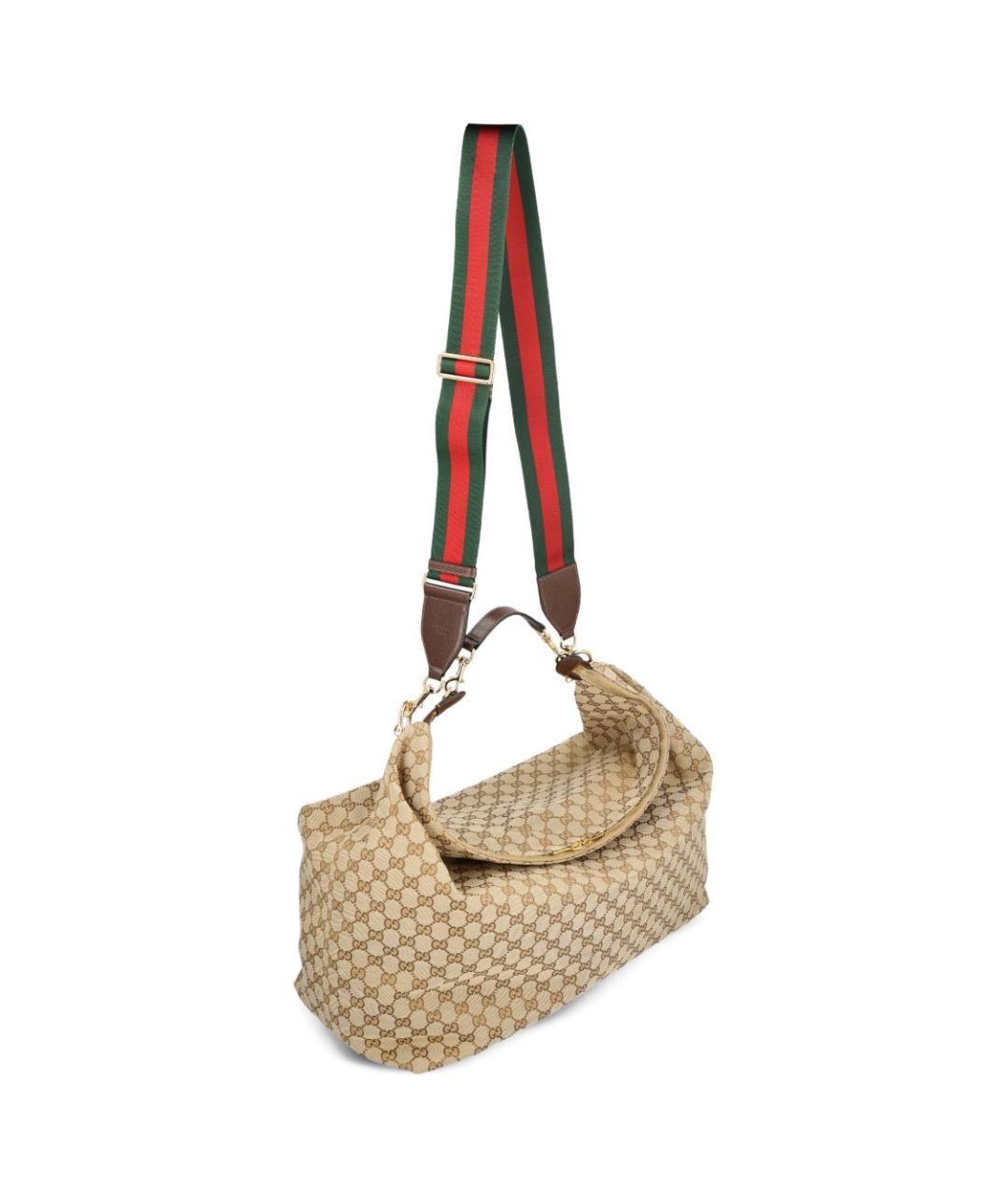 GUCCI Бежевая тканевая сумка на плечо, фото 3