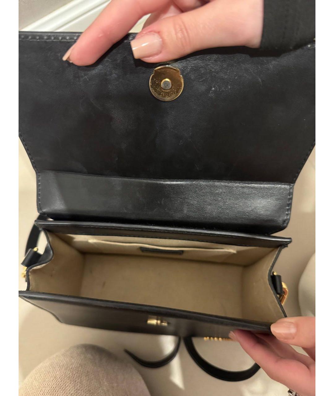 JACQUEMUS Черная кожаная сумка с короткими ручками, фото 3