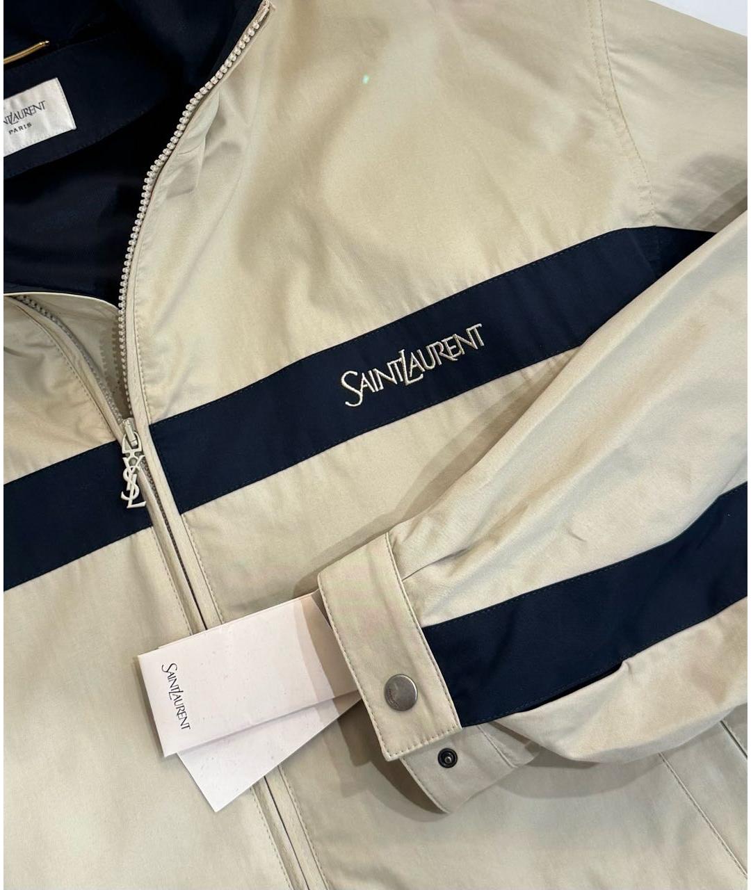 SAINT LAURENT Бежевая куртка, фото 6