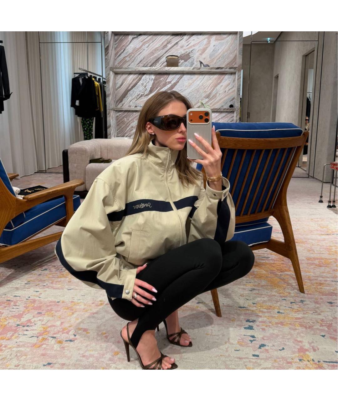 SAINT LAURENT Бежевая куртка, фото 8