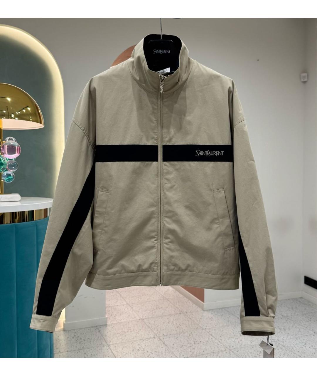 SAINT LAURENT Бежевая куртка, фото 9