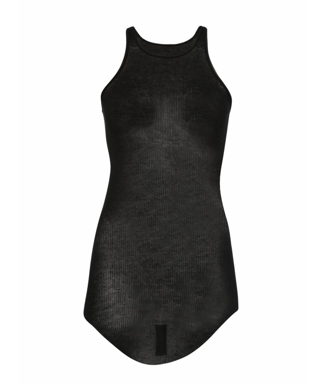 RICK OWENS Черная хлопковая майка, фото 1
