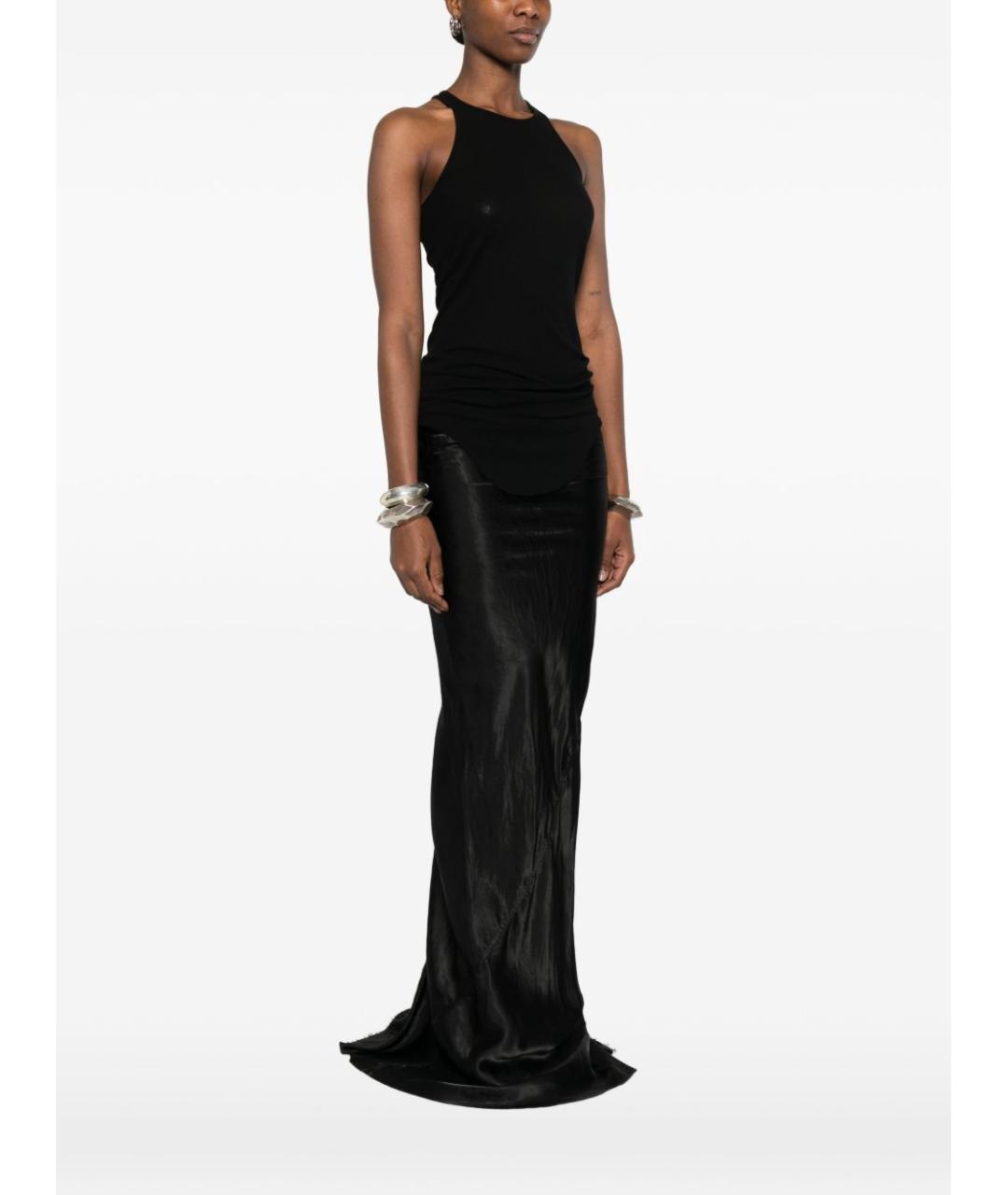 RICK OWENS Черная хлопковая майка, фото 3