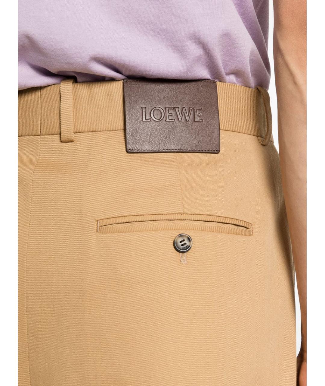 LOEWE Бежевые повседневные брюки, фото 5