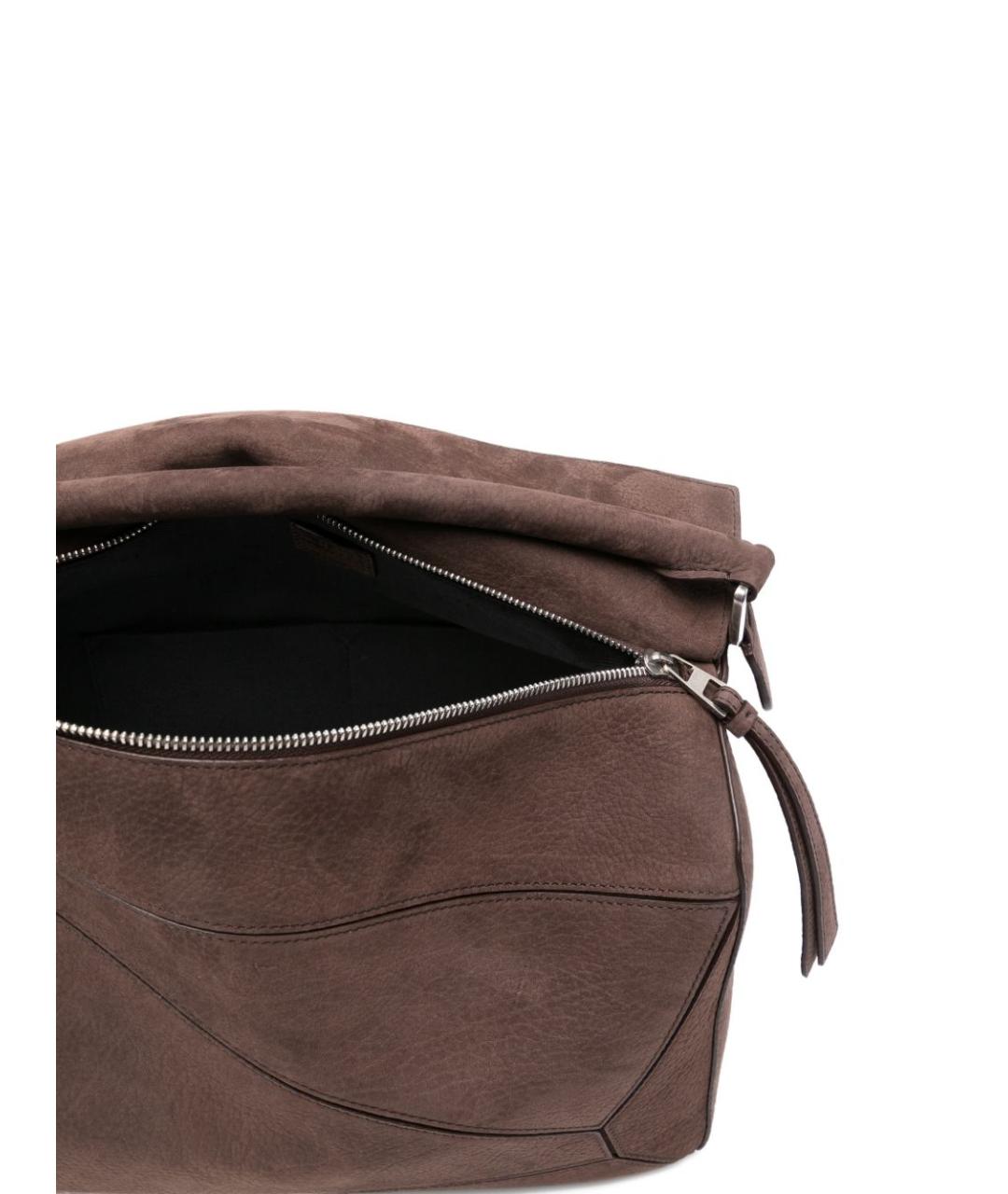 LOEWE Коричневая кожаная сумка на плечо, фото 3