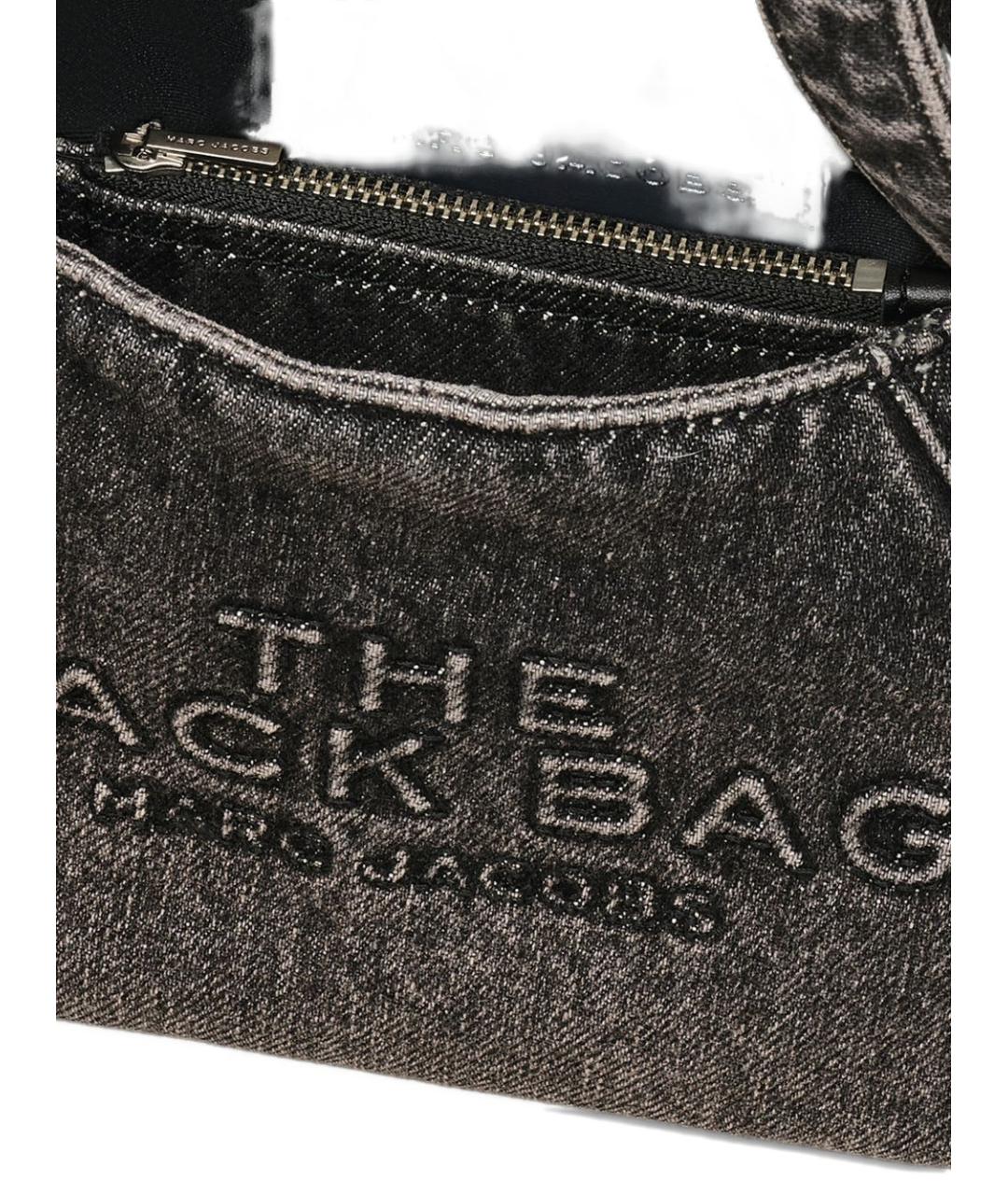 MARC JACOBS Черная деним сумка с короткими ручками, фото 6