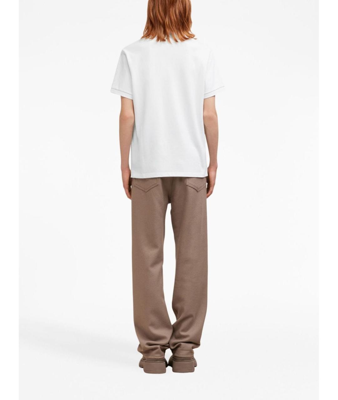 Ami Paris Белое хлопковое поло с коротким рукавом, фото 4