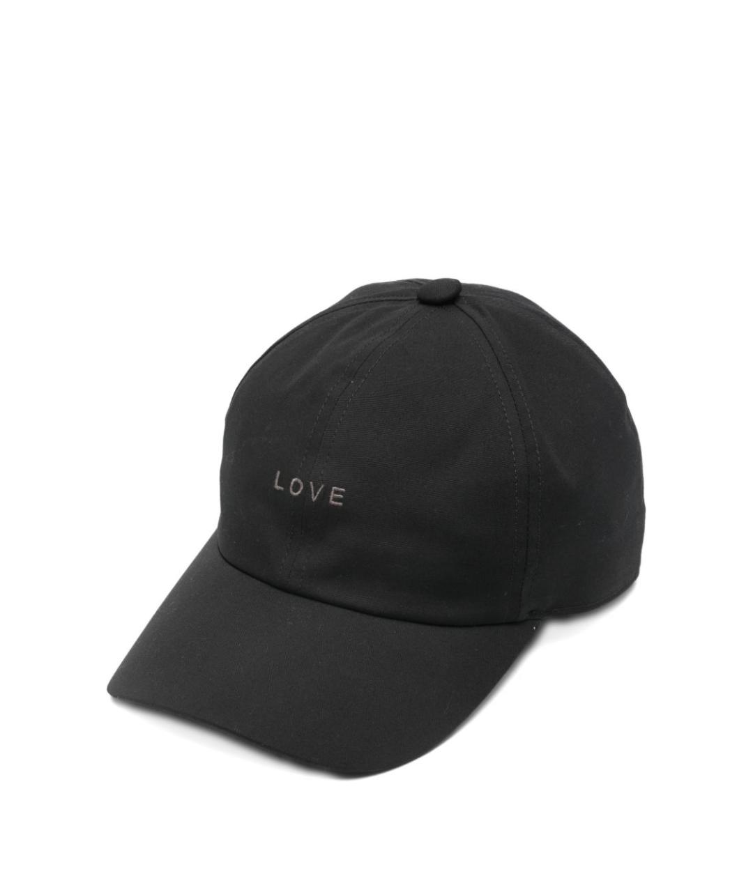 RICK OWENS Черная хлопковая кепка, фото 1