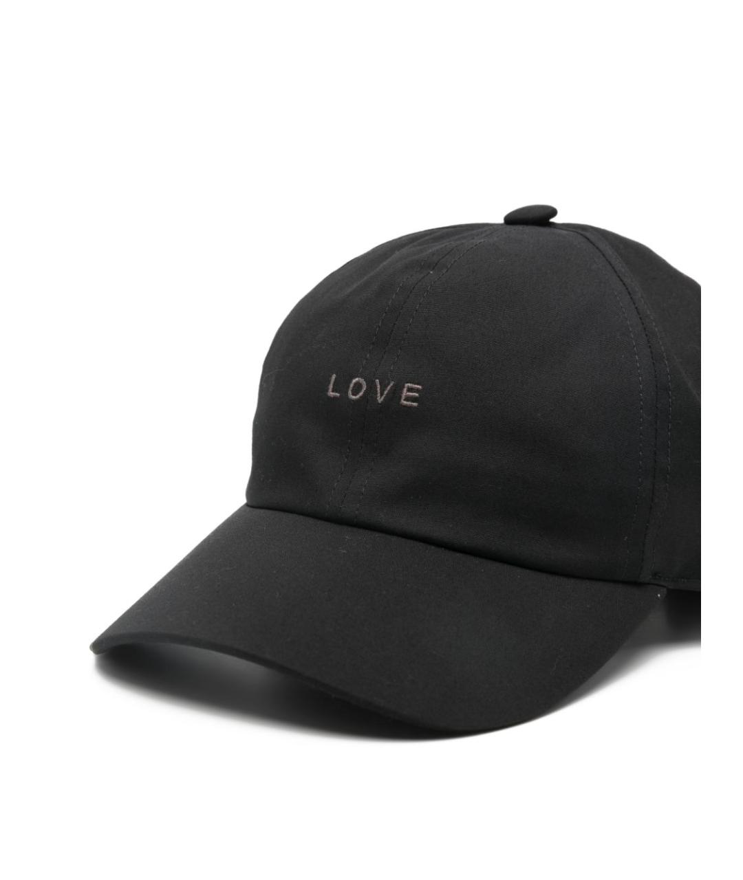 RICK OWENS Черная хлопковая кепка, фото 3