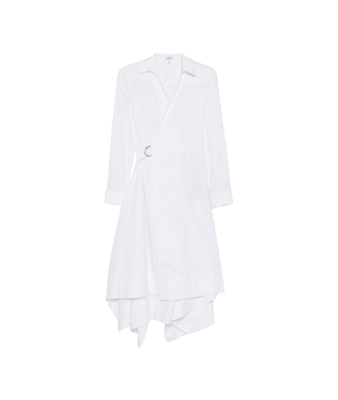 LOEWE Белое хлопковое повседневное платье, фото 1
