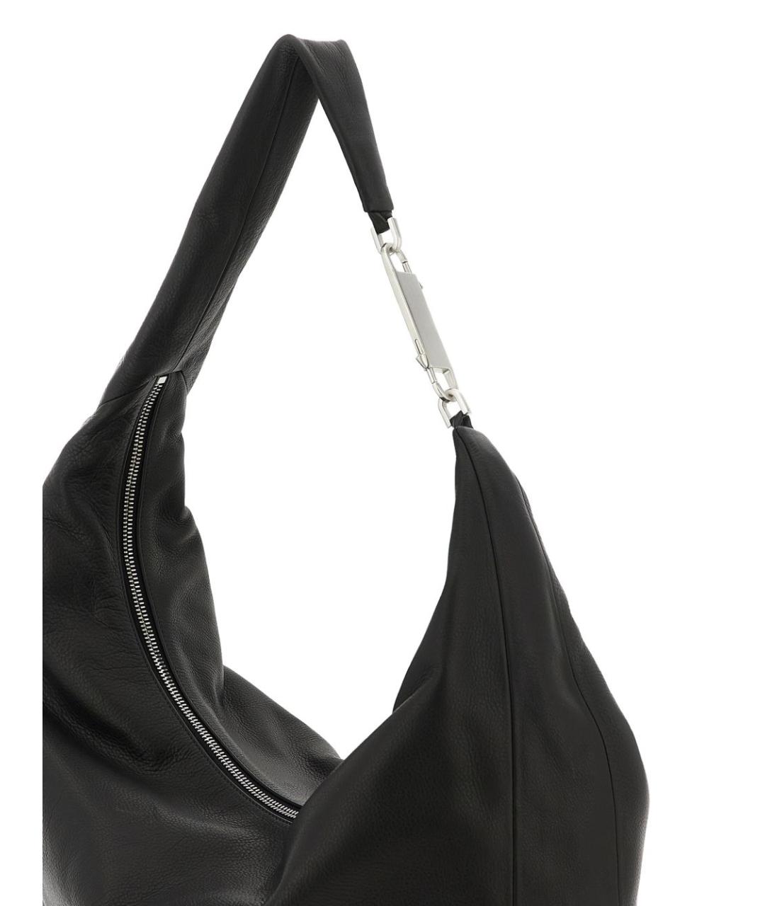RICK OWENS Черная кожаная сумка через плечо, фото 2